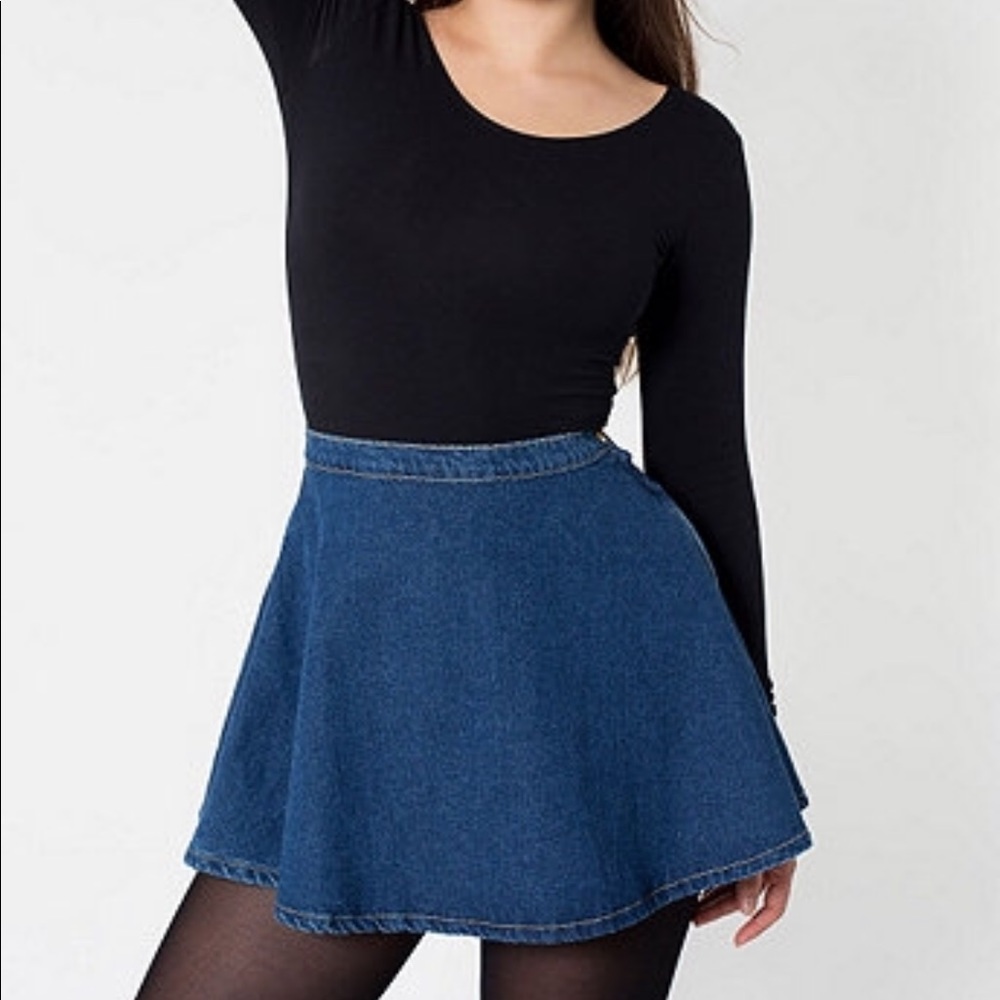 Circle jean skirt